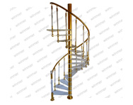 CMPG992 - Glass Step Spiral Staircase